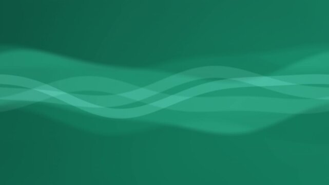 Teal gradient with wavy translucent green lines flowing