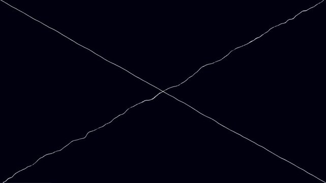 Abstract white lines intersecting dark background animation loop