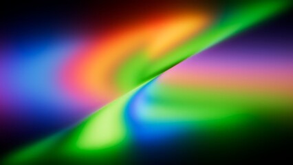 abstract holographic background. Neon light spectrum. Intense rainbow gradient glows on dark....