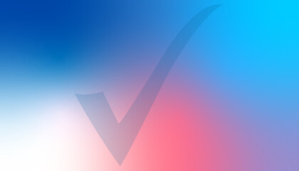 abstract background with arrows, A set of three modern, 3D-styled checkmarks with a soft metallic sheen, set against a vibrant blue and pink abstrect background, © VECTOR  STOCK