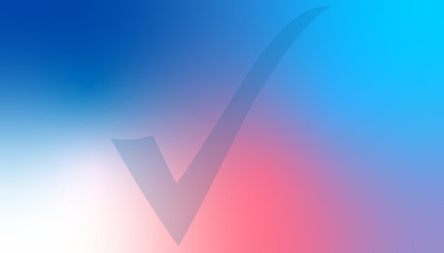 abstract background with arrows, A set of three modern, 3D-styled checkmarks with a soft metallic sheen, set against a vibrant blue and pink abstrect background,