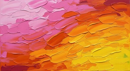 Vibrant sunset over a mountainous landscape with a gradient of warm colors