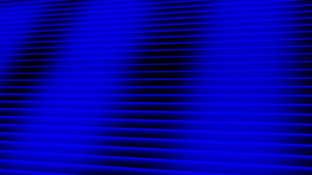Vibrant blue 3d horizontal lines background. Modern abstract geometric pattern with black shadows