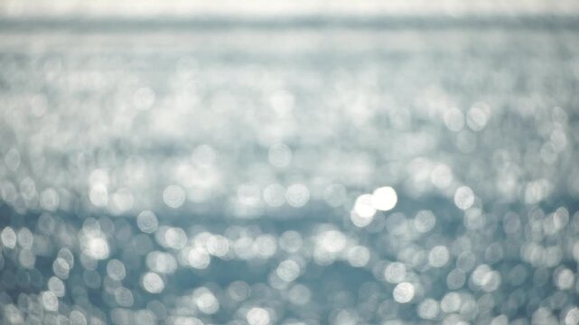 Water Bokeh Ocean shimmering abstract surface natural background peaceful blue liquid light reflections