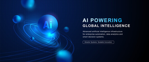 Artificial Intelligence Automation Platform with Futuristic Digital Sphere © Naphat