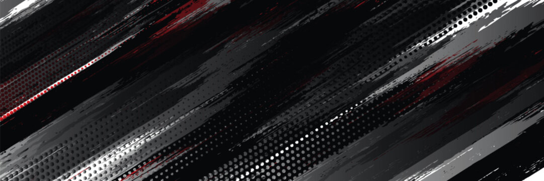 Exclusive red and black color combination sport racing car livery design,