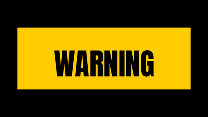 Fototapeta premium Professional WARNING Stamp – 16:9 Rubber Style, Industrial & Hazard Alert