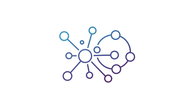 Abstract illustration of a network diagram representing interconnected data points, no commas