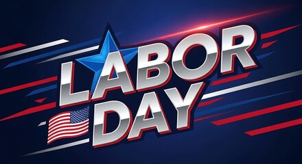 Obraz premium Happy labor day celebration honoring workers and american heritage