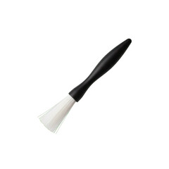 Black Handle Brush with White Bristles