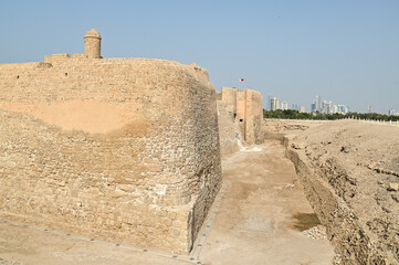 バーレーン要塞の美しい風景Beautiful scenery of Bahrain Fort in the Middle East