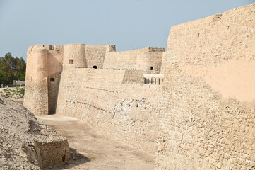 バーレーン要塞の美しい風景Beautiful scenery of Bahrain Fort in the Middle East