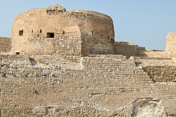 バーレーン要塞の美しい風景Beautiful scenery of Bahrain Fort in the Middle East