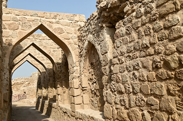 バーレーン要塞の美しい風景Beautiful scenery of Bahrain Fort in the Middle East