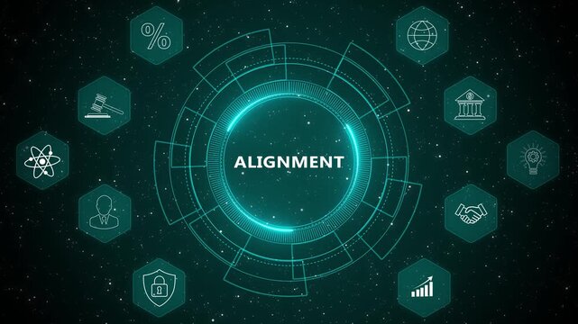 Enterprise performance dashboard powered by Alignment analytics interface with secure organizational monitoring and advanced digital strategy management 4K animation video