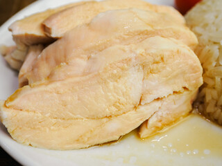 シンガポールチキンライスの蒸し鶏