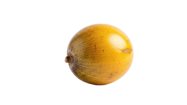 Golden lucuma fruit isolated on transparent background