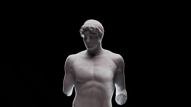 Sculpture of Bacchus Made with 3D render not AI
