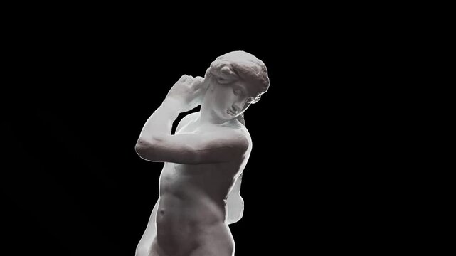Sculpture of Apollo Made with 3D render not AI

