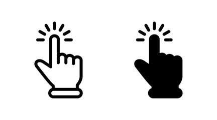 Hand cursor icon set vector. cursor sign and symbol. hand cursor icon clik