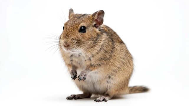 Small rodent on white background.