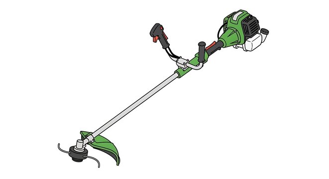 Green Electric Weed Whacker Trimmer Tool.