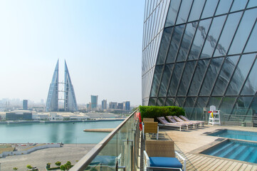 バーレーンの首都マナーマのとても美しい街並みBeautiful view of Manama, the capital of Bahrain