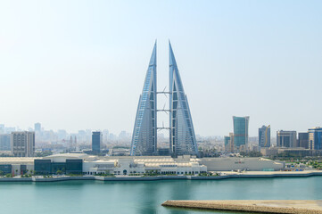 バーレーンの首都マナーマのとても美しい街並みBeautiful view of Manama, the capital of Bahrain