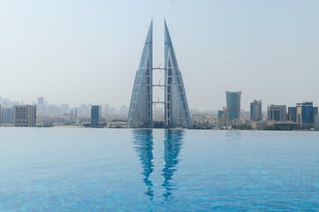 バーレーンの首都マナーマのとても美しい街並みBeautiful view of Manama, the capital of Bahrain