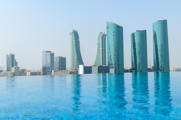 バーレーンの首都マナーマのとても美しい街並みBeautiful view of Manama, the capital of Bahrain