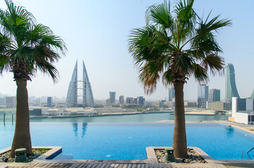 バーレーンの首都マナーマのとても美しい街並みBeautiful view of Manama, the capital of Bahrain