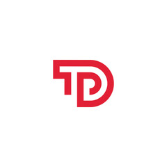 Fototapeta premium Monogram Initial Letter TD TP TPD TDP Logo Design Vector Template