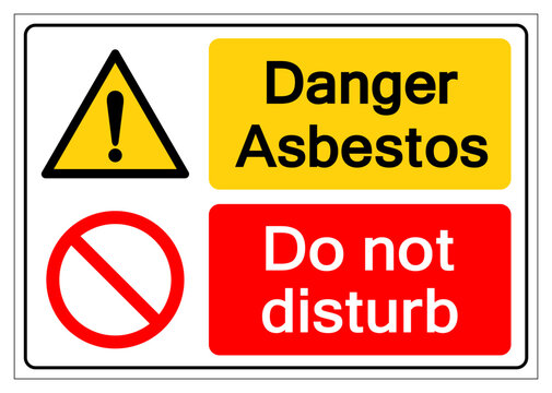 Danger Asbestors Do not Disturb Symbol Sign, Vector Illustration, Isolate On White Background Label. EPS10