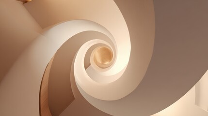 Enchanting spiral staircase in a serene setting