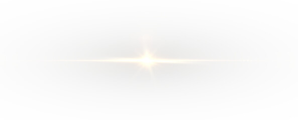 Shiny sunray flare PNG Overlay isolated on transparent background with luminous burst and bokeh...