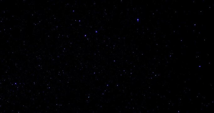 Space and stars, imitation. Twinkling of color pointed stars. Smooth rotation. Use for background and texture.