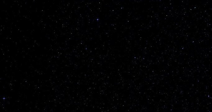 Space and color stars, imitation. Twinkling of color pointed stars. Smooth rotation. Use for background and texture.