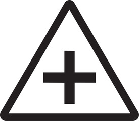 Obraz premium Medical warning sign vector