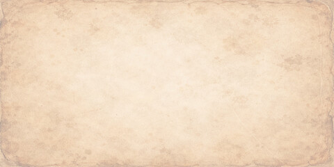 Fototapeta premium A blank vintage parchment sheet features a stained brown grunge texture and aged beige pattern, creating an ancient antique paper background with a worn sepia design