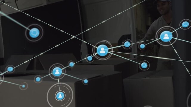 Animation of network of network of network of frame on frame
