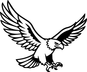 eagle black abstract silhouette illustration