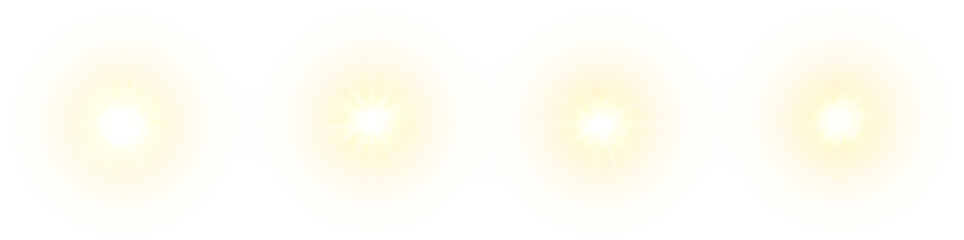 Obraz premium Dim halo PNG Overlay isolated on transparent background with subtle star rays and smooth illumination