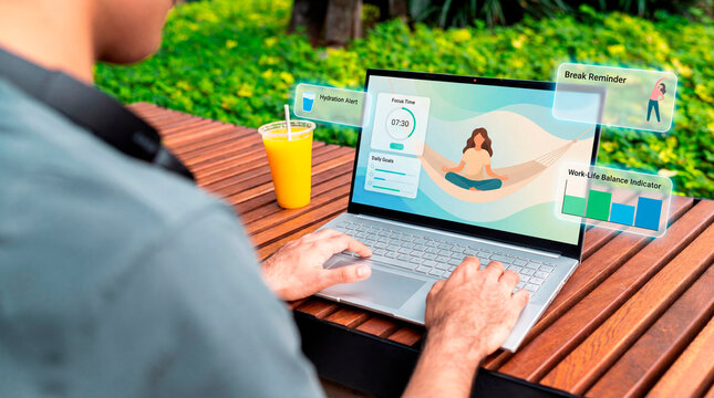 Balanced professional monitoring wellness dashboard