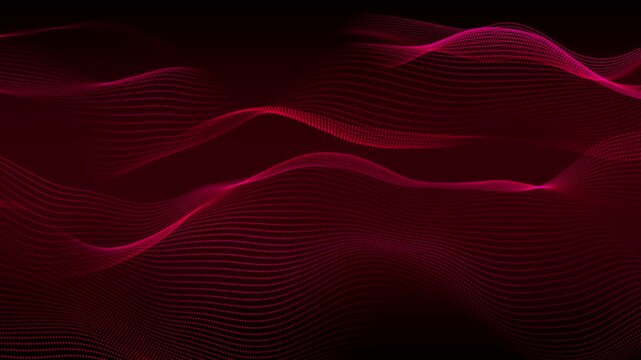 abstract red neon light background with wave lines animation,futuristic ai technology and science social media motion background