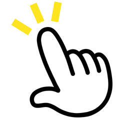 指さし　チェック　アイコン　タッチ　注目