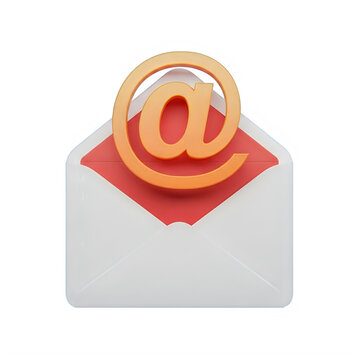 Email icon with envelope and at symbol
