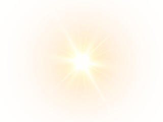 Obraz premium Bright golden halo glow burst PNG Overlay isolated on transparent background with radiant sun rays and sparkle
