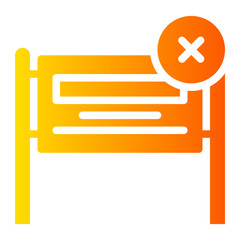 Fototapeta premium delete gradient icon