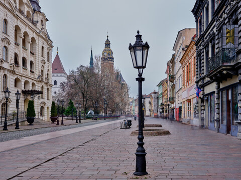 Kosice Cityscape With St Elisabeth Cathedral At Sunset