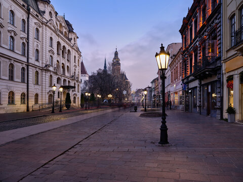 State Theatre Kosice Historic Neo Baroque Architecture Illuminated At Dusk